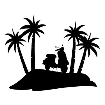 Scooter vector logo design illustration Stock Illustration