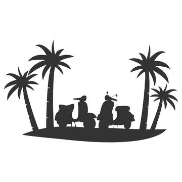 Scooter vector logo design illustration Stock Illustration