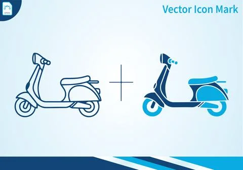 Scooter vector mark icon. transportation icon mark vector illustration. Ilustración de archivo