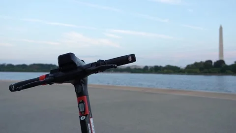 A Scooter in Washington DC Stock Footage 250454808