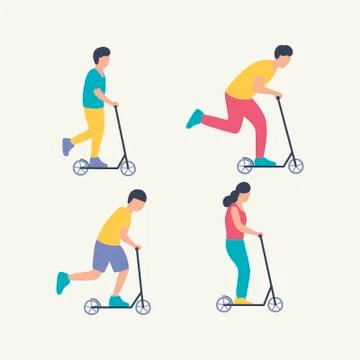 Scooters Stock Illustration