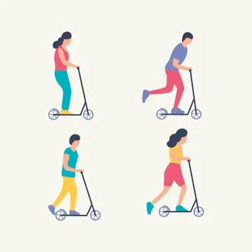 Scooters Stock Illustration