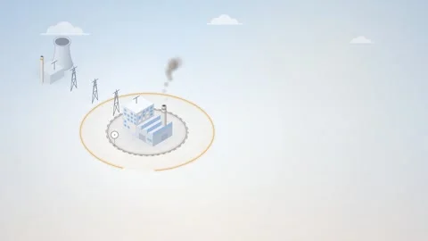 Scope 1 2 3 Carbon Emissions Isometric Corporate Infographic Animation Vidéo 346828406