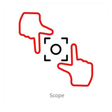 Scope and objective icon concept Stock Illustration