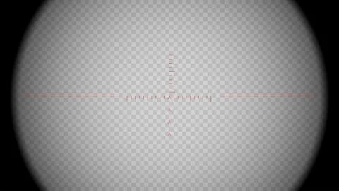 Scope and red scale overlay view Stock Illustration