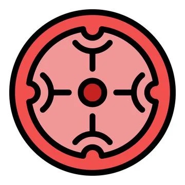 Scope focus icon color outline vector Illustrazione stock