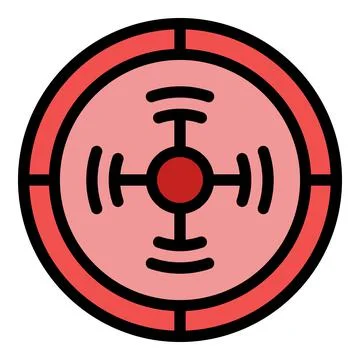 Scope icon color outline vector 스톡 일러스트