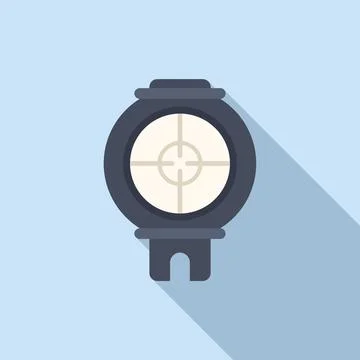 Scope icon flat vector. Rifle gun 스톡 일러스트