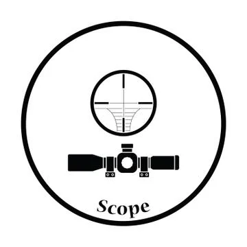 Scope icon 스톡 일러스트