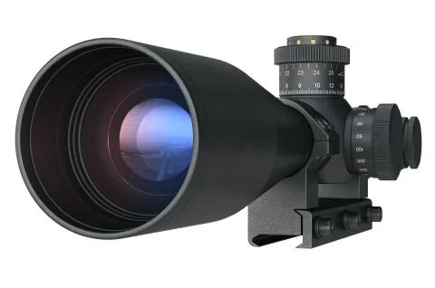 Scope optical lens, front view 스톡 일러스트