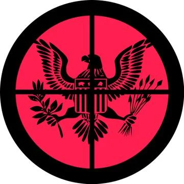 In the scope series  america (under attack) Stock Illustration