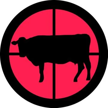 In the scope series  cow Stock Illustration