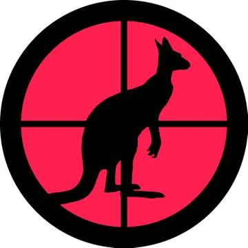 In the scope series  kangaroo Stock Illustration
