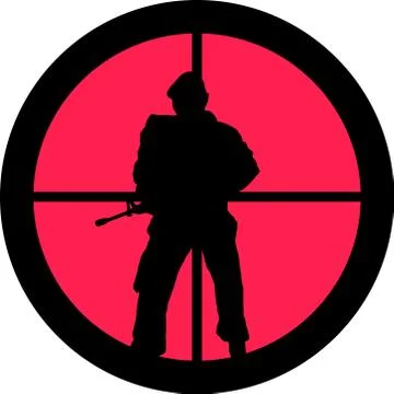 In the scope series  soldier Stock Illustration