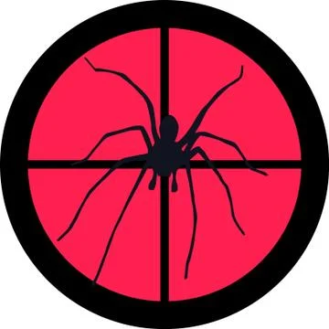 In the scope series  spider Stock Illustration