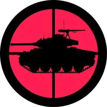 In the scope series  tank Stock Illustration