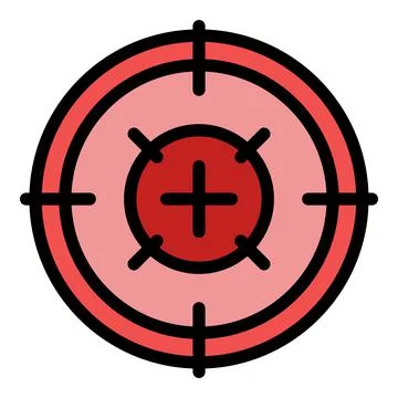 Scope sight icon color outline vector Stock Illustration
