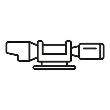 Scope sight icon outline vector. Rifle gun Stock Illustration