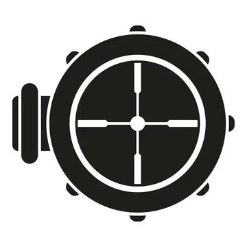 Scope sight icon simple vector. Rifle gun Stock Illustration