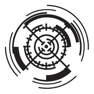 Scope target icon, simple style Stock Illustration