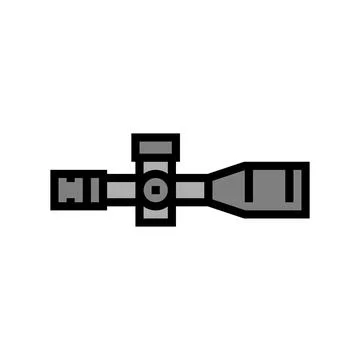 Scope weapon tool color icon vector illustration Stock Illustration