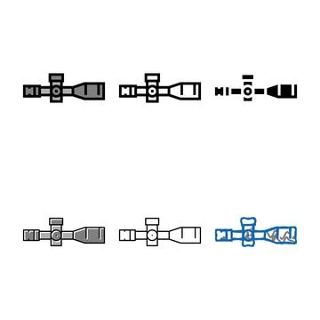 Scope weapon tool color icon vector diversity Stock Illustration
