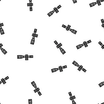 Scope weapon tool vector seamless pattern Stock Illustration