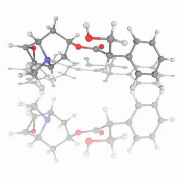 Scopolamine drug molecule Stock Illustration