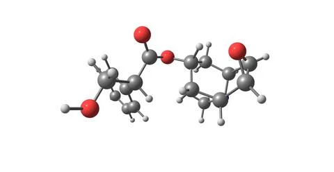 Scopolamine molecular structure isolated on white Stock Illustration