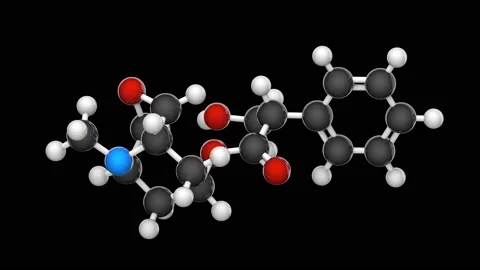 Scopolamine. Seamless loop. Black background Stock Footage 154418268