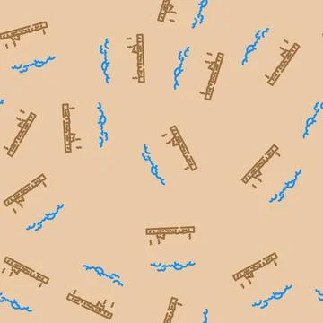 Scorched earth wildfire disaster vector seamless pattern Stock-Illustration