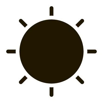 Scorching Sun Icon Vector Glyph Illustration Stock Illustration