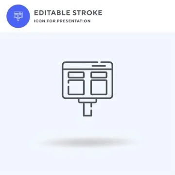 Score Board icon vector, filled flat sign, solid pictogram isolated on white Stock Illustration