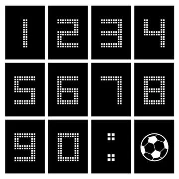 Score board number Stock Illustration