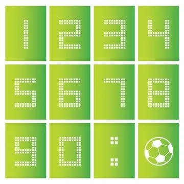 Score board number Stock Illustration