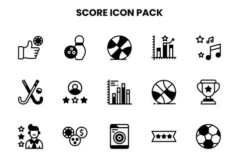 Score DuoTone Graphics Icons Pack Illustrazione stock