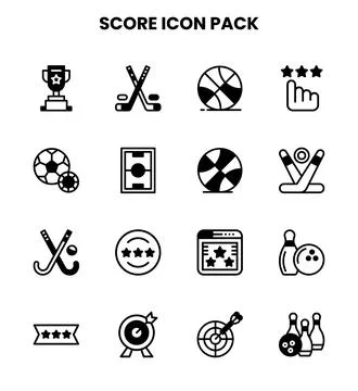 Score DuoTone Scalable Icons Pack 스톡 일러스트