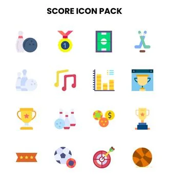 Score Flat SVG Icons Pack イラスト素材