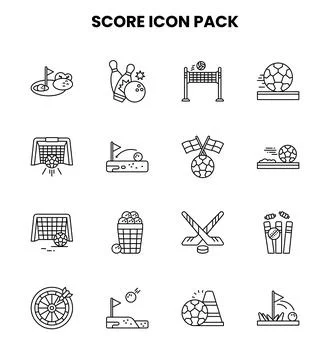 Score Line Set Icons Pack イラスト素材