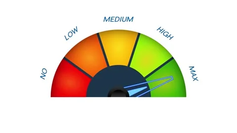 Score meter. Speedometer gauge indicator. Energy efficiency and consumer sa.. Stock Footage 283533392