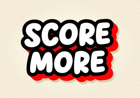 Score more comic text on dotted background Stock Illustration