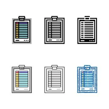 Score paper variations golf game color icon vector Stock Illustration