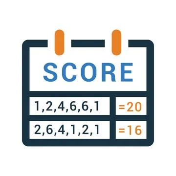 Score, scorecard icon. Stock Illustration