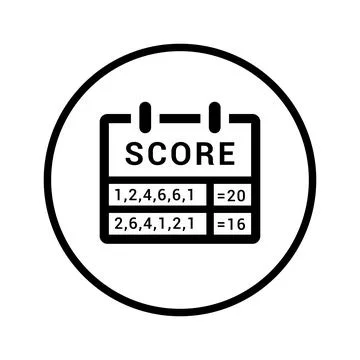 Score, scorecard icon. Stock Illustration