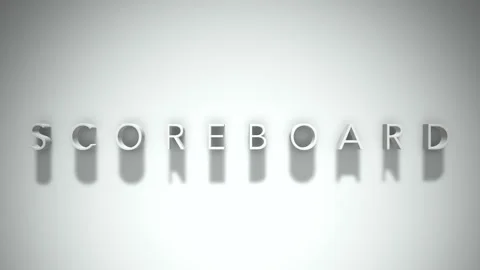 Scoreboard 3D title animation with shadows on a white background Video stock 297012958
