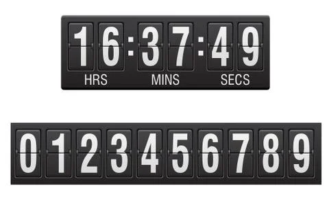 Scoreboard countdown timer illustration Stock-Illustration