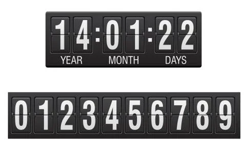 Scoreboard countdown timer illustration Illustrazione stock