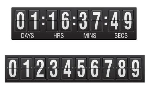 Scoreboard countdown timer illustration Illustrazione stock