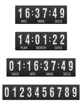 Scoreboard countdown timer illustration Stock-Illustration