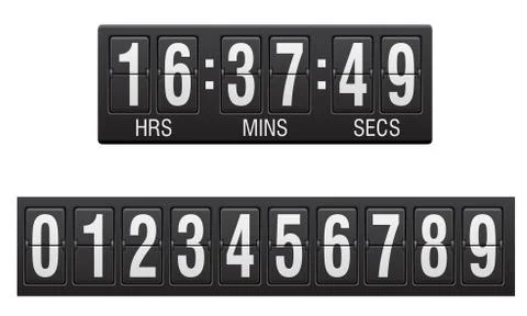 Scoreboard countdown timer vector illustration Illustrazione stock